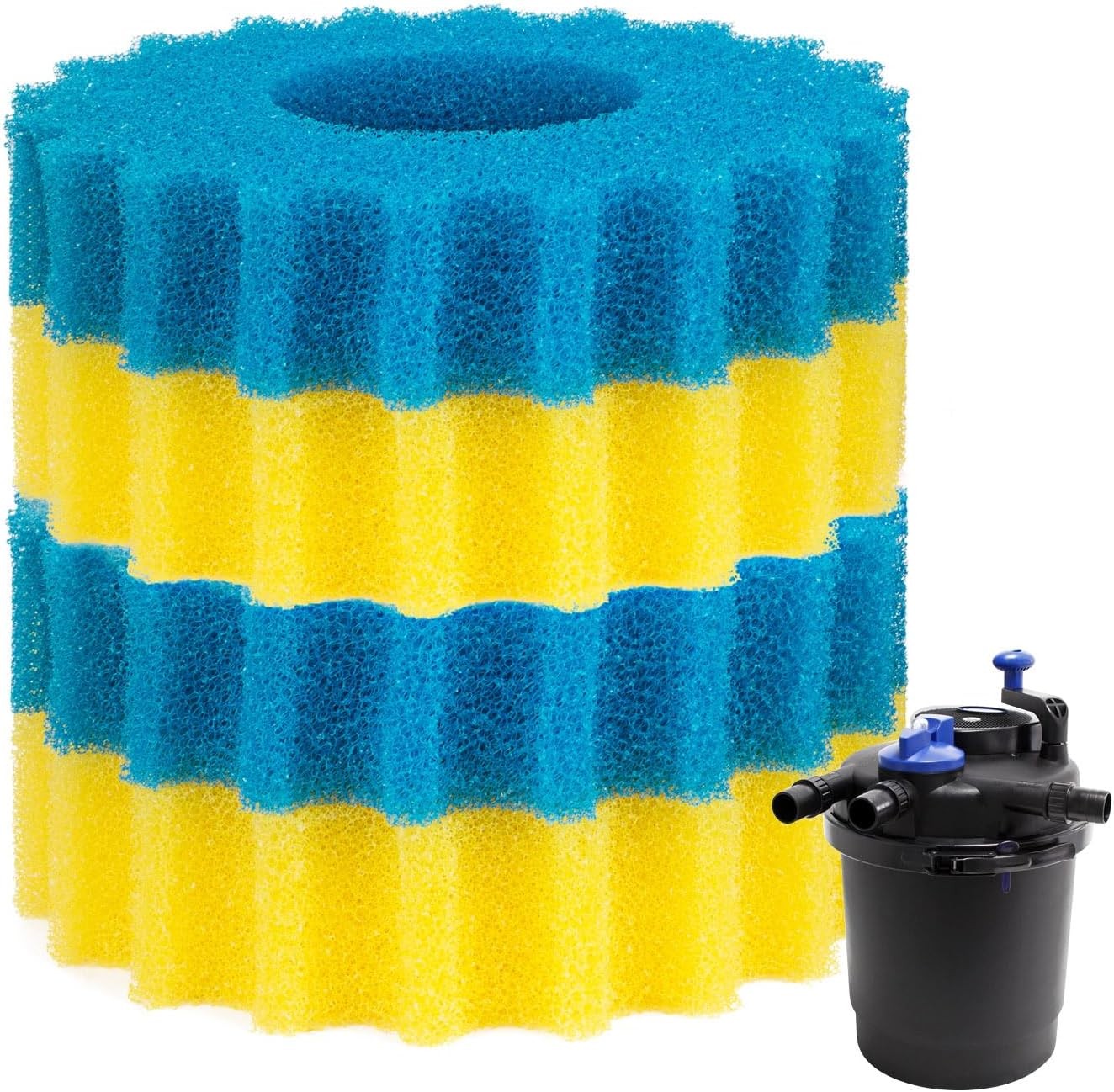 Pond Filter Replacement Sponge Media Pad Koi Fish yellow blue