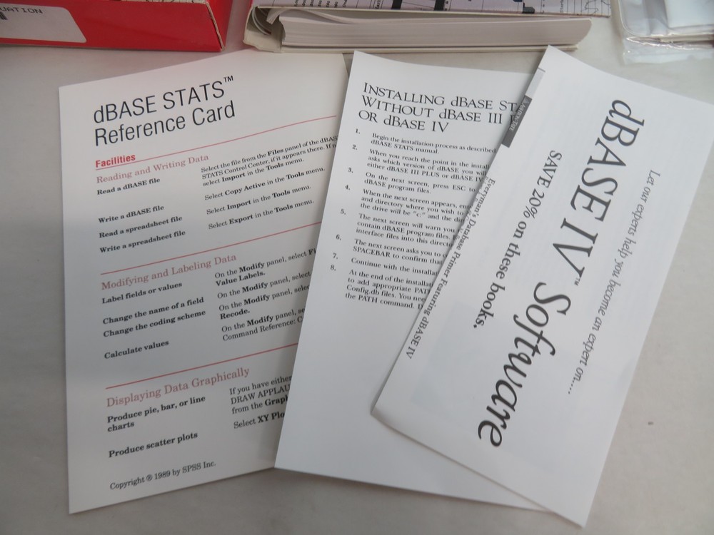 Ashton-Tate Statistical Analysis 5 1/4" Disks