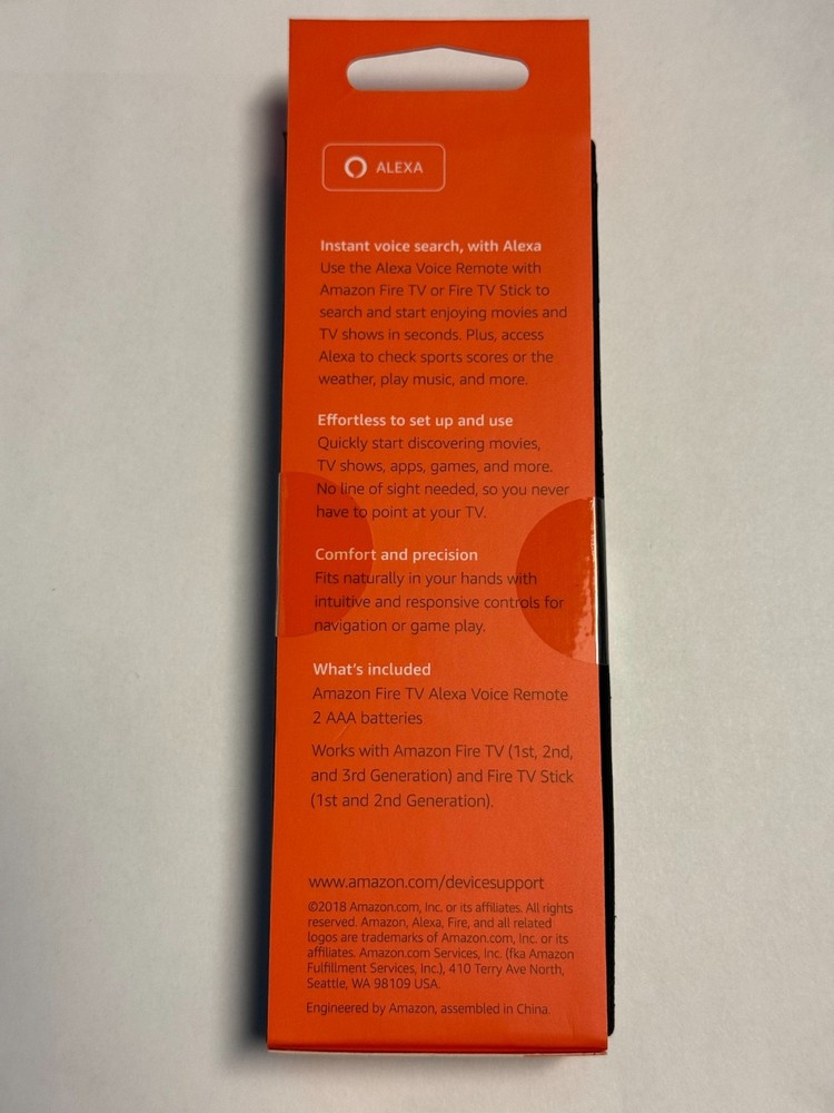 Amazon Fire TV Alexa Voice Remote Replacement