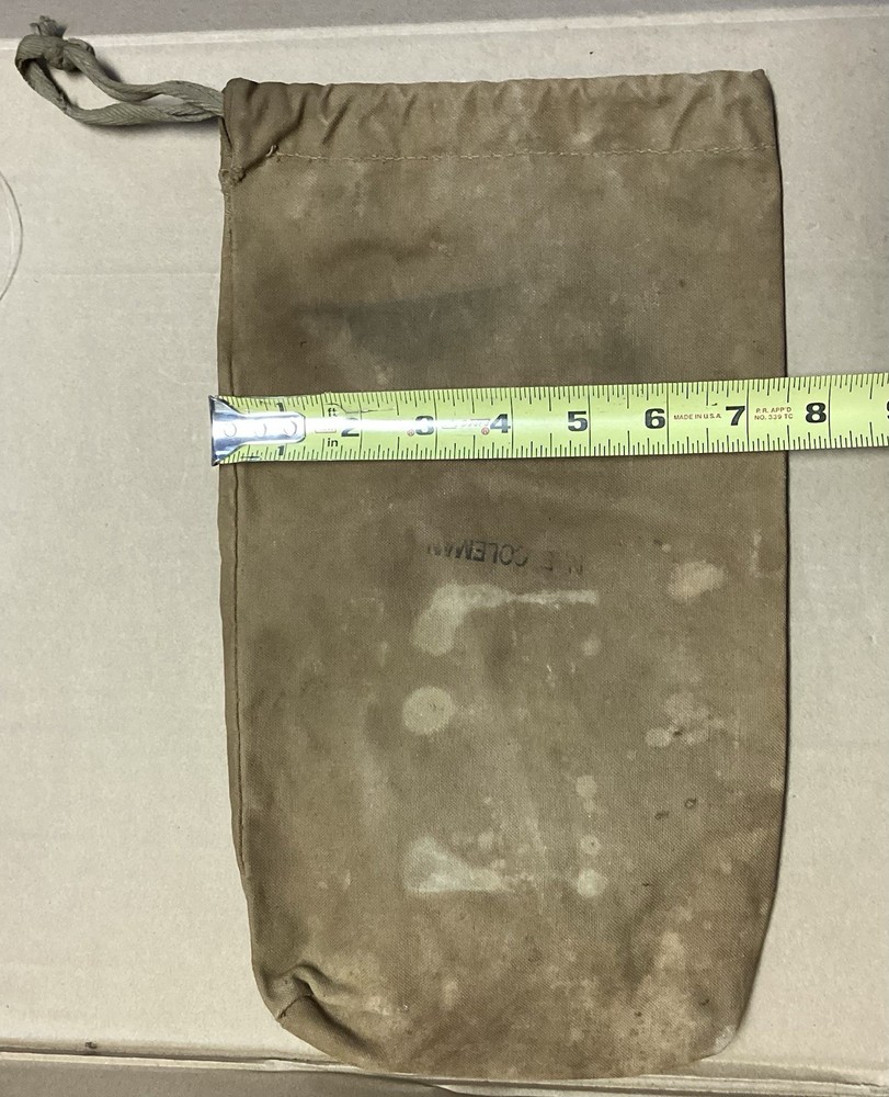 WW2 Marine Canvas Ditty Bag Drawstring N. E. Coleman