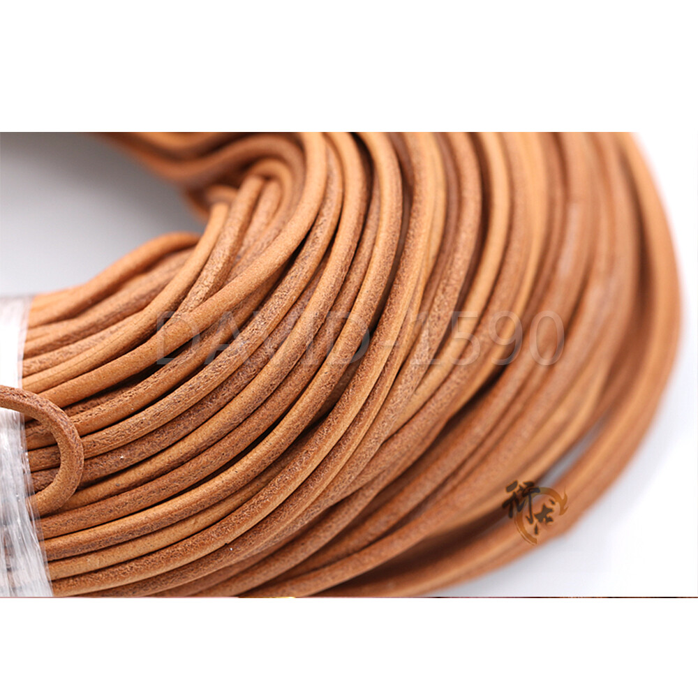 DIY Round Cow Real Leather Cord Lace Rope Weave String for Necklace Bracelet Bag