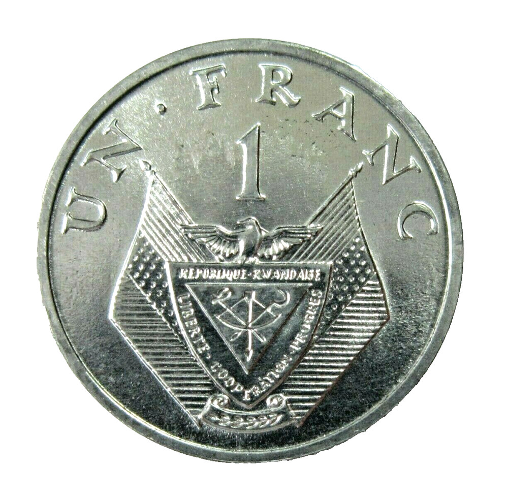 RWANDA. 1 FRANC, 1969. UNCIRCULATED.