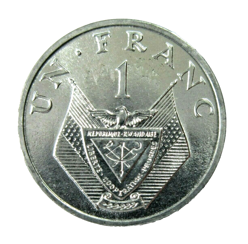 RWANDA. 1 FRANC, 1969. UNCIRCULATED.