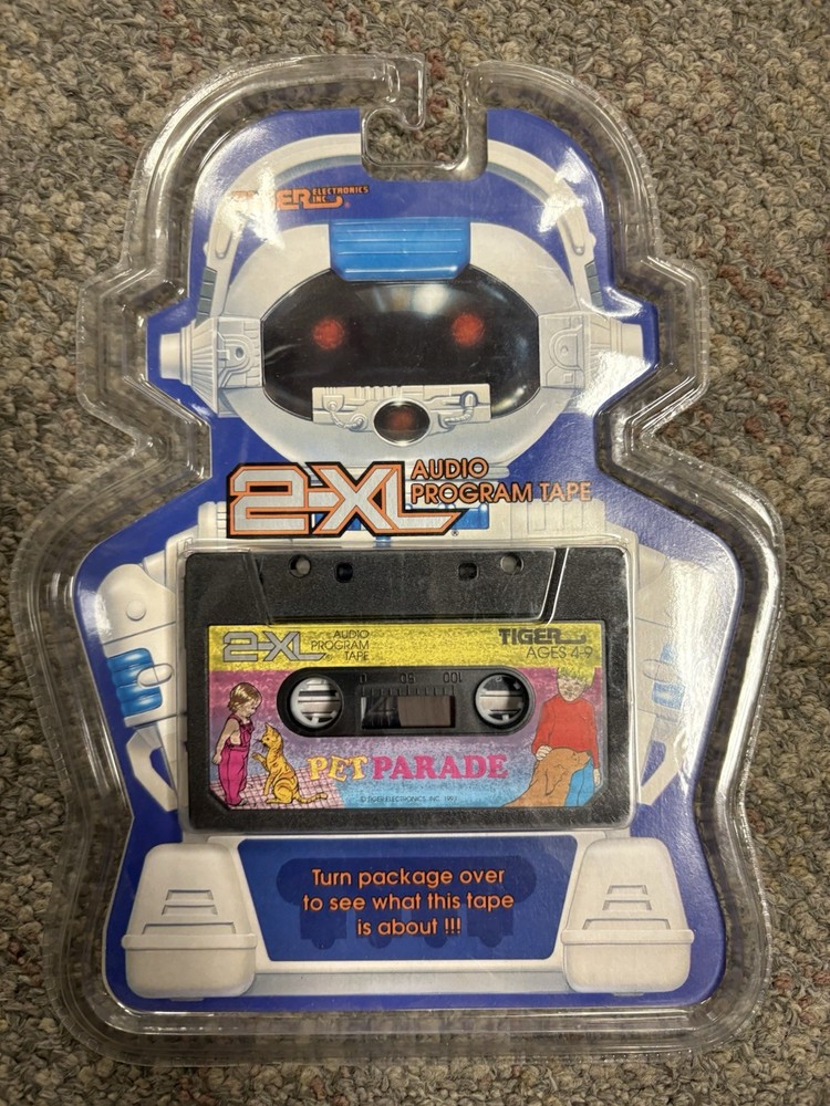 + Tiger Electronics 1993 2-XL Robot Pet Parade Audio Program Tape w/ Package