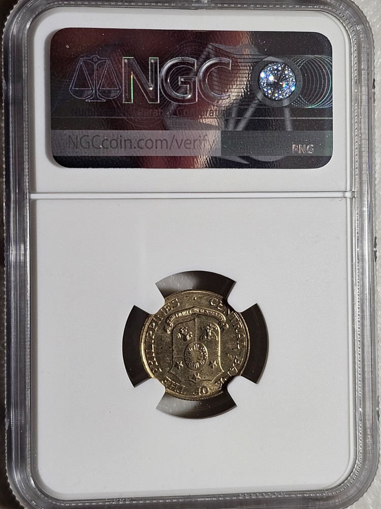 Philippines 10 Centavos 1958 NGC MS 64