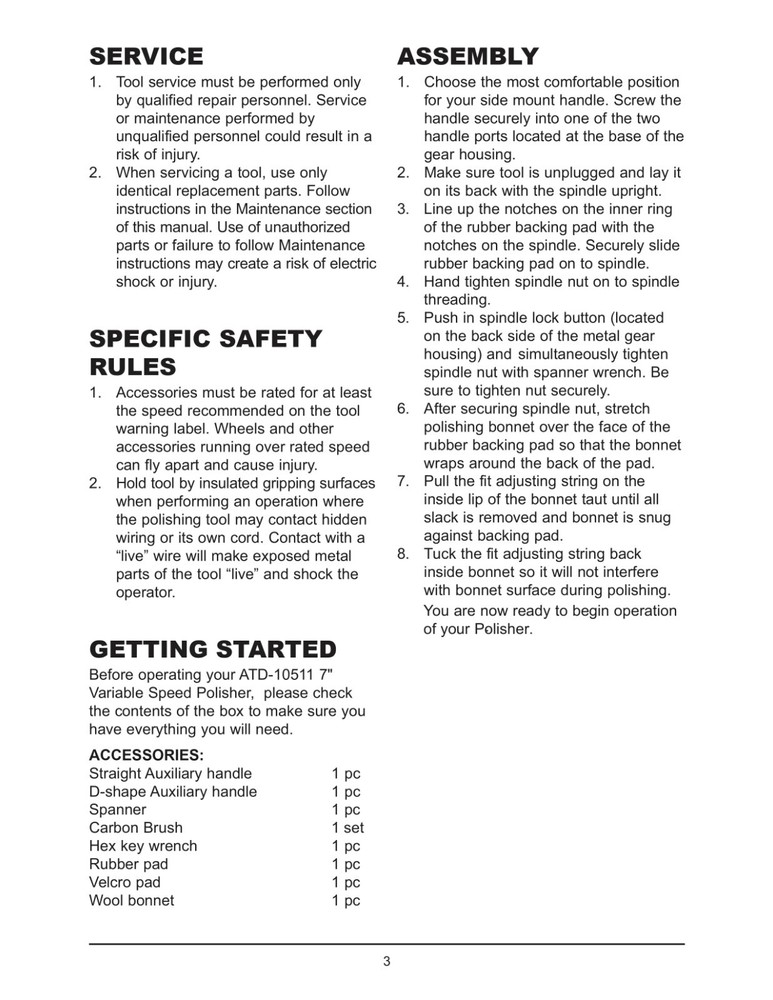 ATD-10511 - 7" Polisher with Soft Start