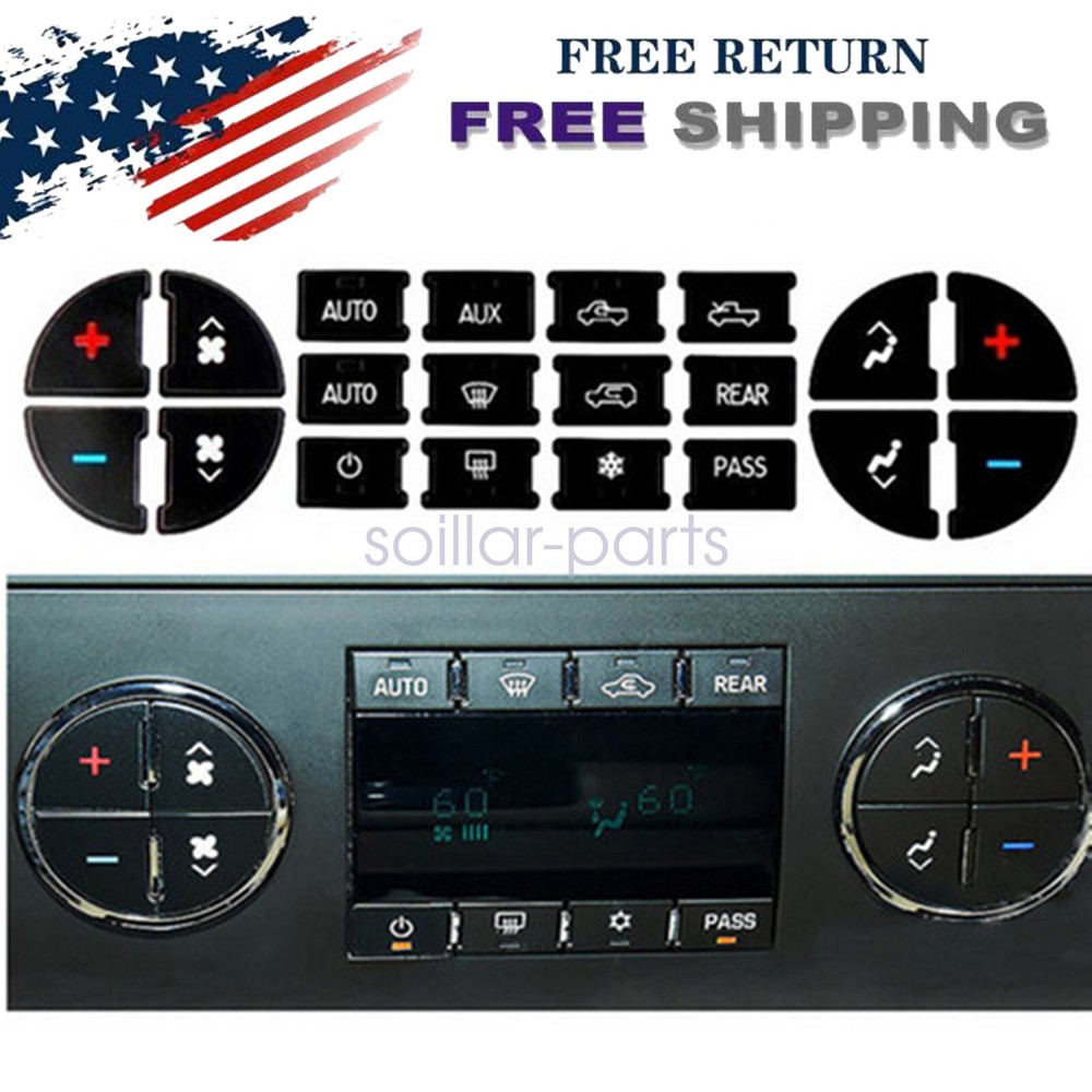 Replacement Climate Control Button Stickers For 2006-2014 Chevrolet GMC  New
