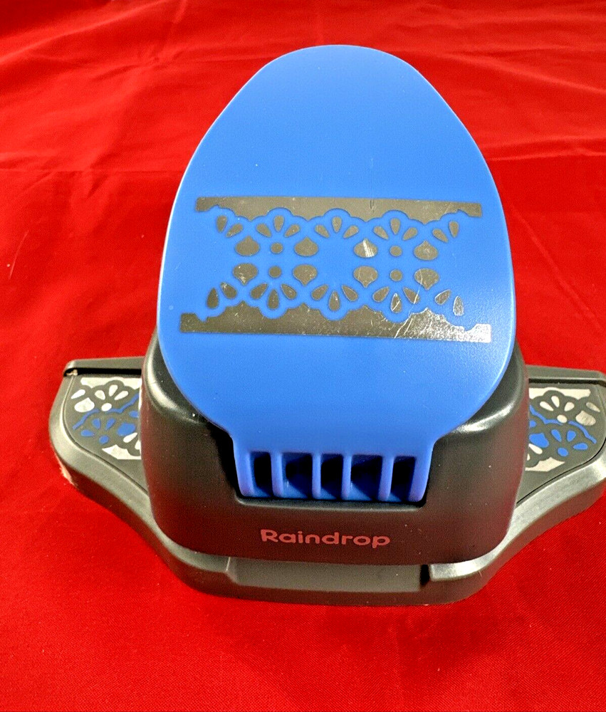 Border Punch Oval Interlock Decorative Crafts Blue Case Raindrop Co.