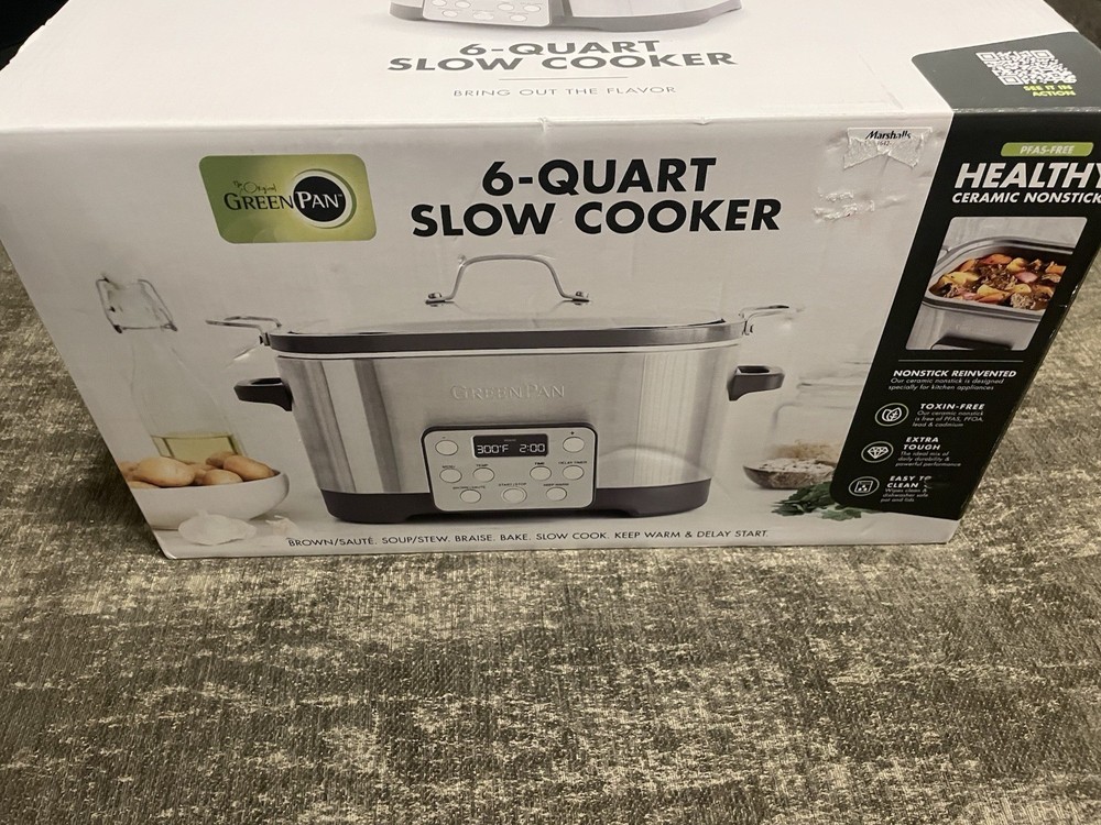 GreenPan 6 Quart Slow Cooker Nonstick Ceramic