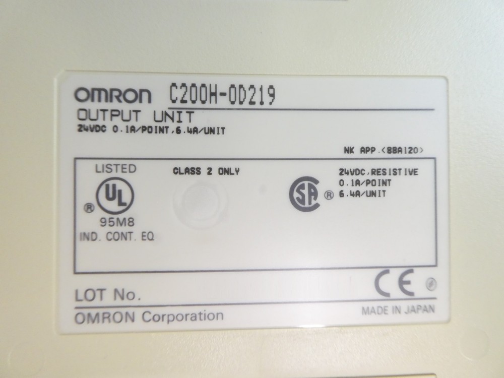 Omron Sysmac C200HS Programmable Logic Controller PLC Working Surplus