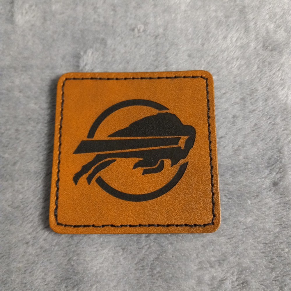 Bills Leather Iron on Patch For Hats And Accessories