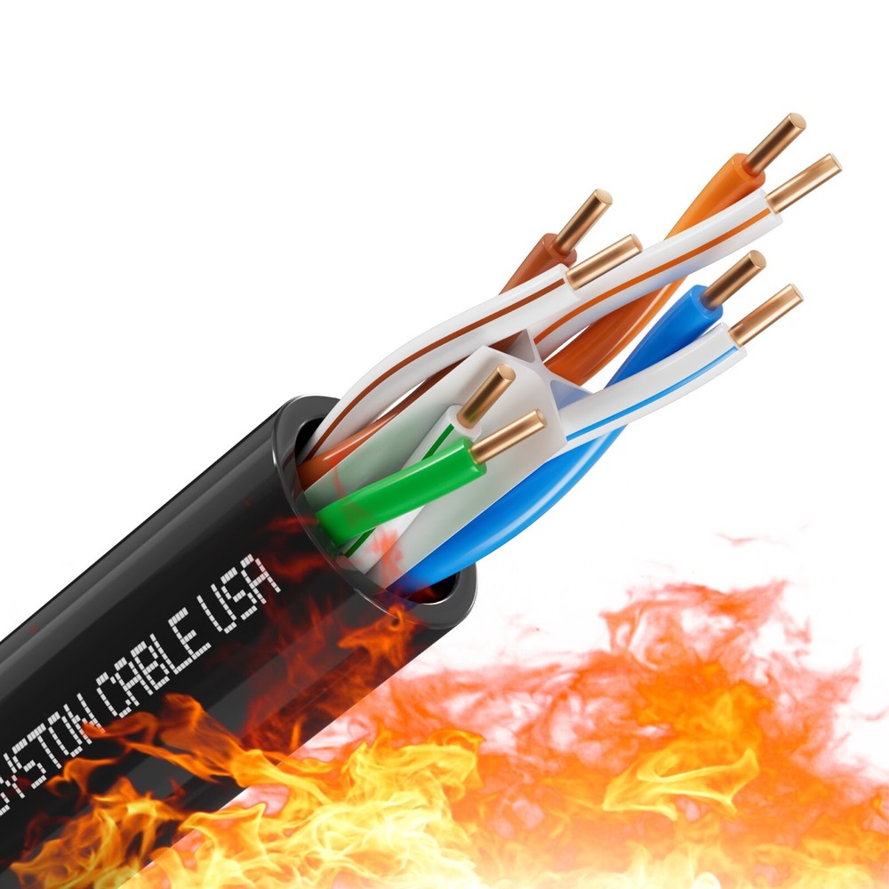 Syston Cat 6E Ethernet Network Cable 600MHz 23AWG UTP Solid Copper Wire-CMP Bulk