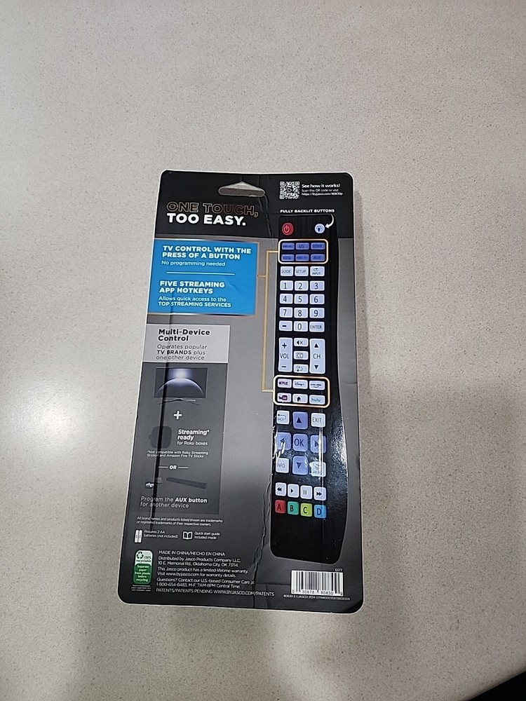 UltraPro One Touch Instant Pairing Replacement Remote Black