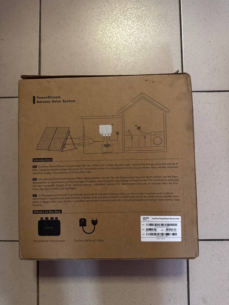 EcoFlow PowerStream MPPT Micro Inverter 800W + EcoFlow XT150 cable