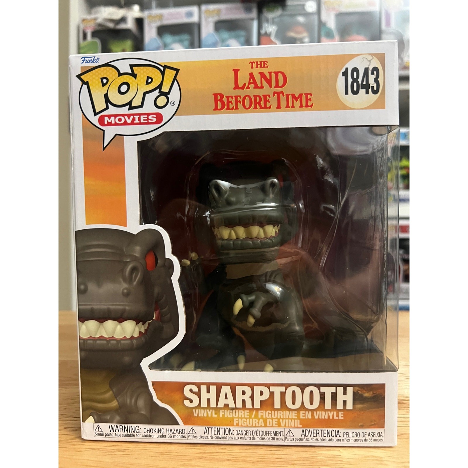6-INCH Sharptooth Funko Pop #1843 Land Before Time Movies Dinosaur T-Rex Films
