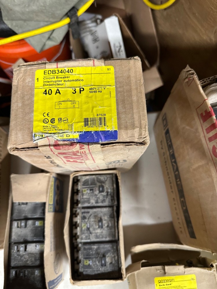 Electrical service and switch gear, SquareD. All with original packaging.
