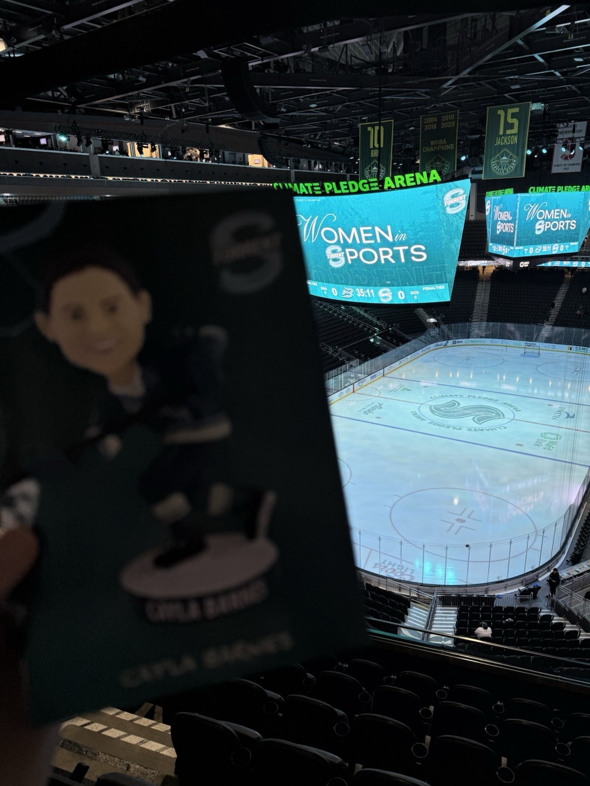 2026 Cayla Barnes Bobblehead Seattle Torrent Hockey PWHL SGA 3/11/26 US Olympics