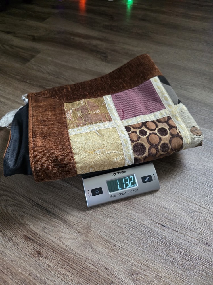 Handmade Patchwork Table Runner 56x19 Earth Tone Quilted Decor