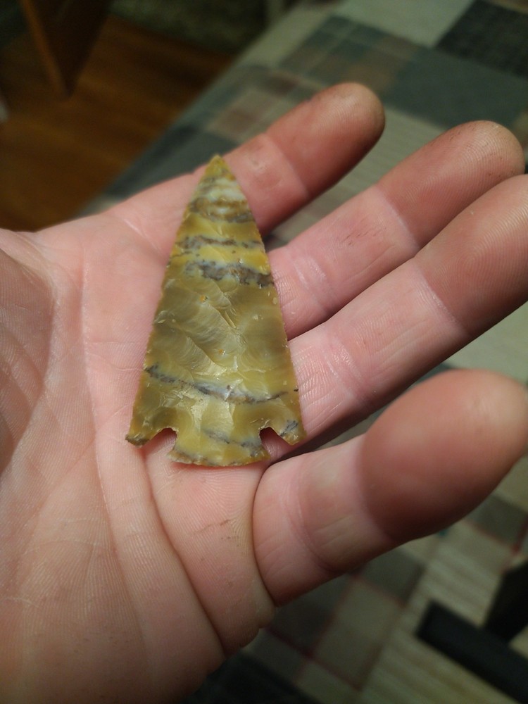 Square Barbed Clay Agate 3" x 1 3/'8"