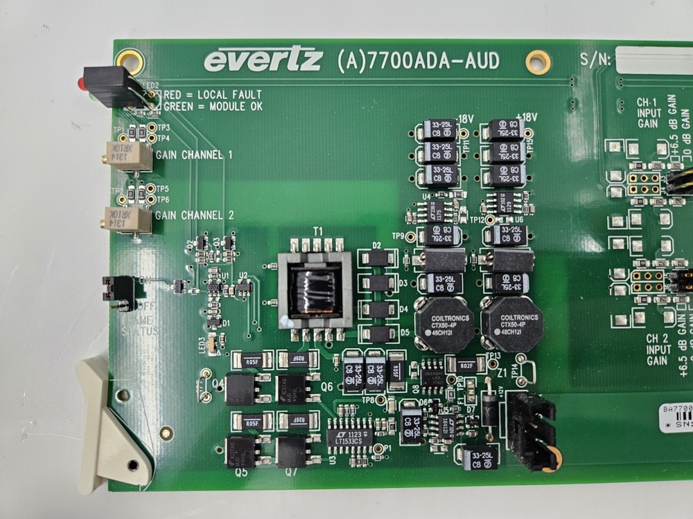Pair EVERTZ 7700ADA-AUD Balanced Analog Audio Distribution Amp Tested EB-15470