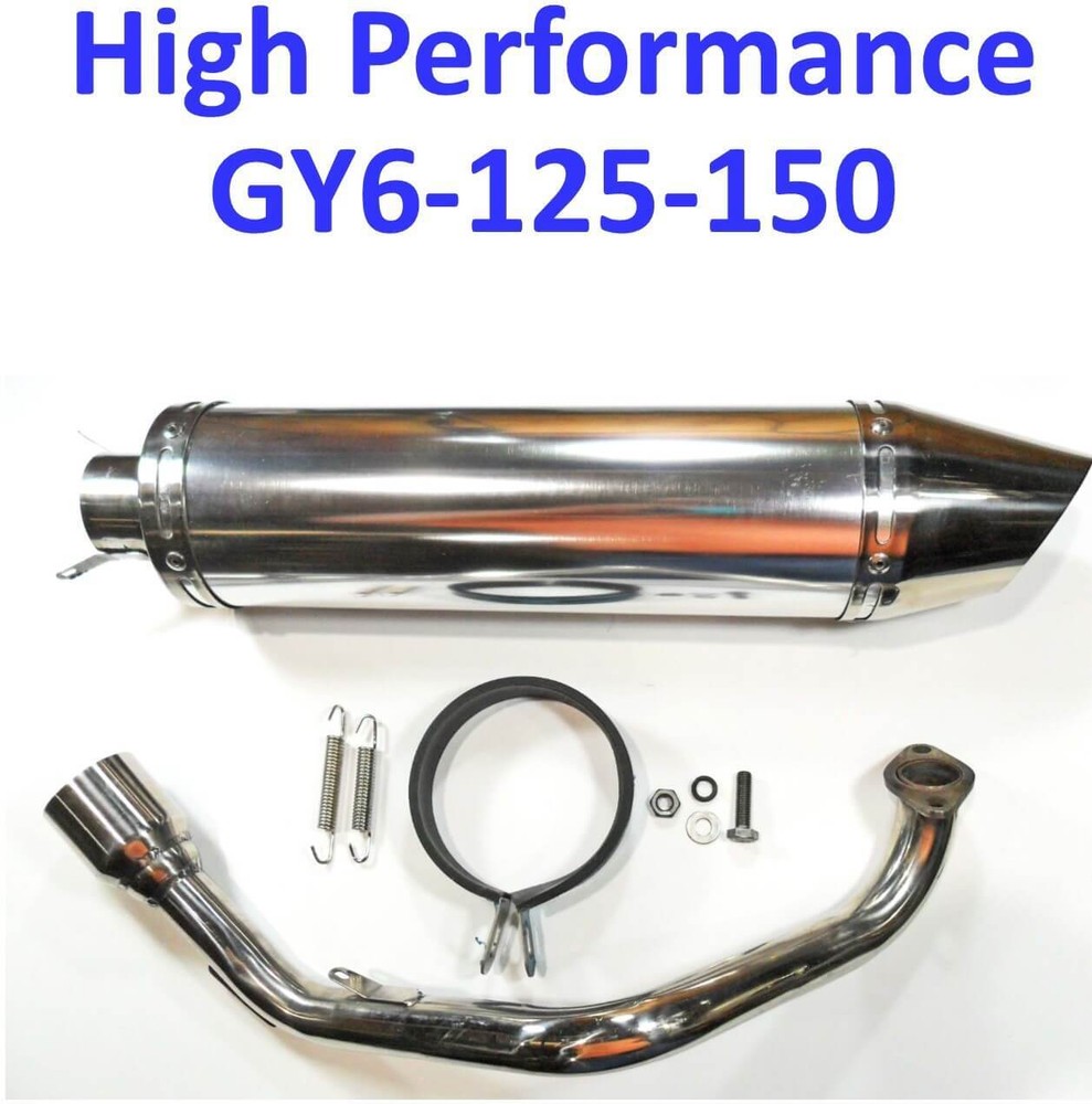 Xtreme XM-150, XM-155, Scooter High Performance Exhaust - Chrome