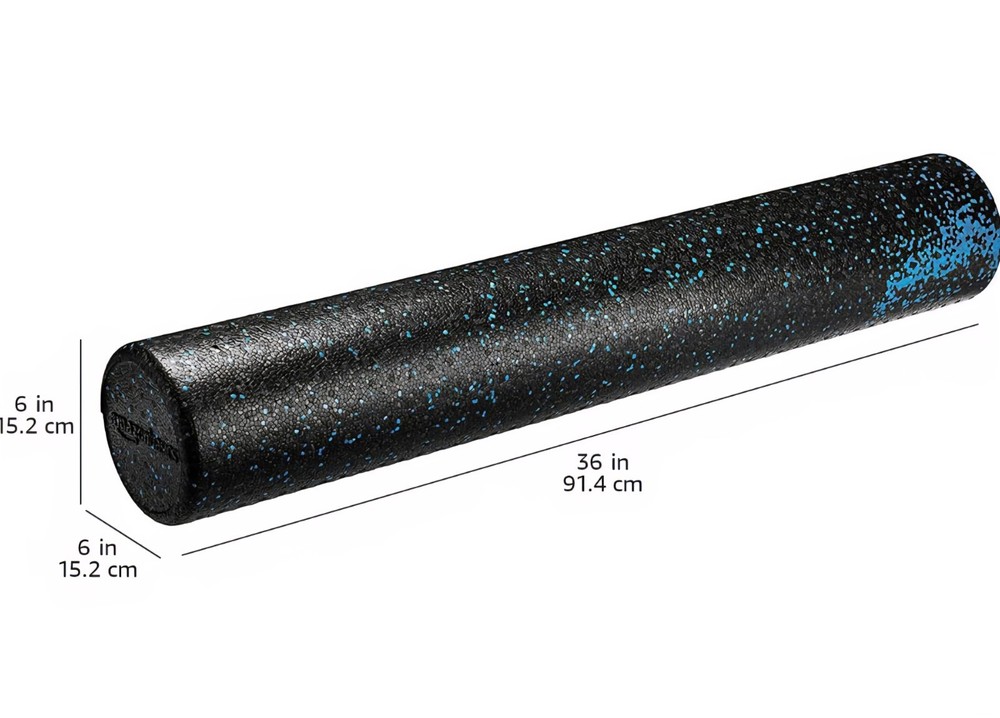 AmazonBasics High-Density Round Foam Roller - Black speckled, 36"