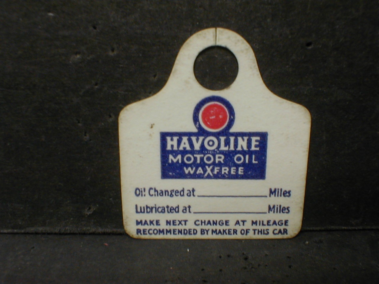 10 lot VINTAGE MOTOR OIL COMPANIES OIL CHANGE & LUBE DIPSTICK TAGS