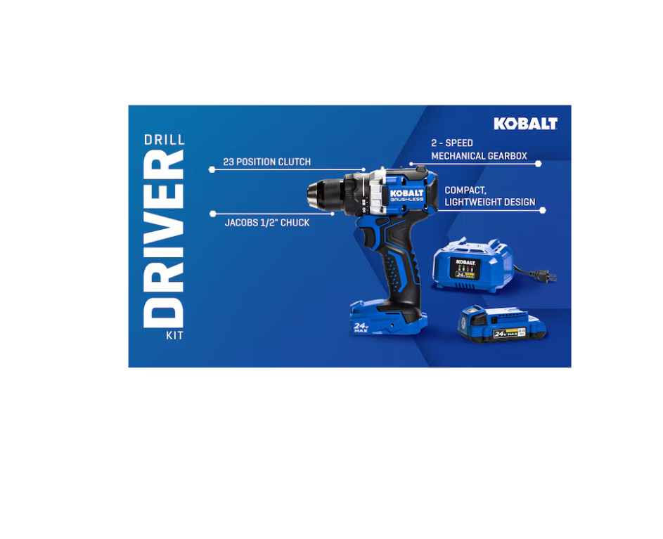 Kobalt 24-volt 1/2-in Keyless Brushless Cordless Drill