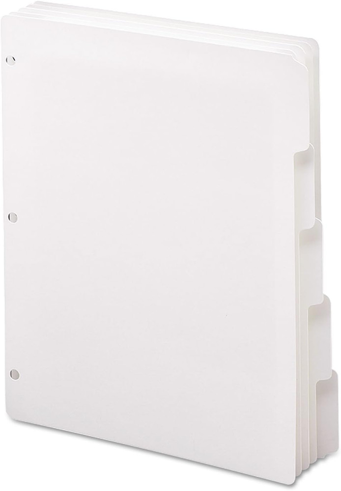 89415 Three-Ring Binder Index Divider 5-Tab White