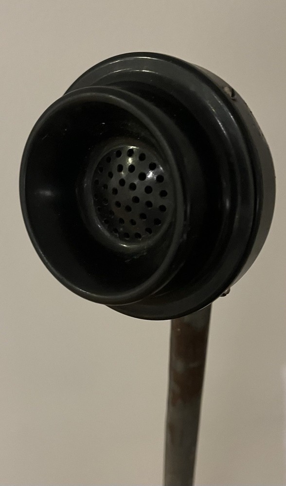 VINTAGE MID CENTURY MICROPHONE AND STAND ADJUSTABLE OLD ANTIQUE BASE