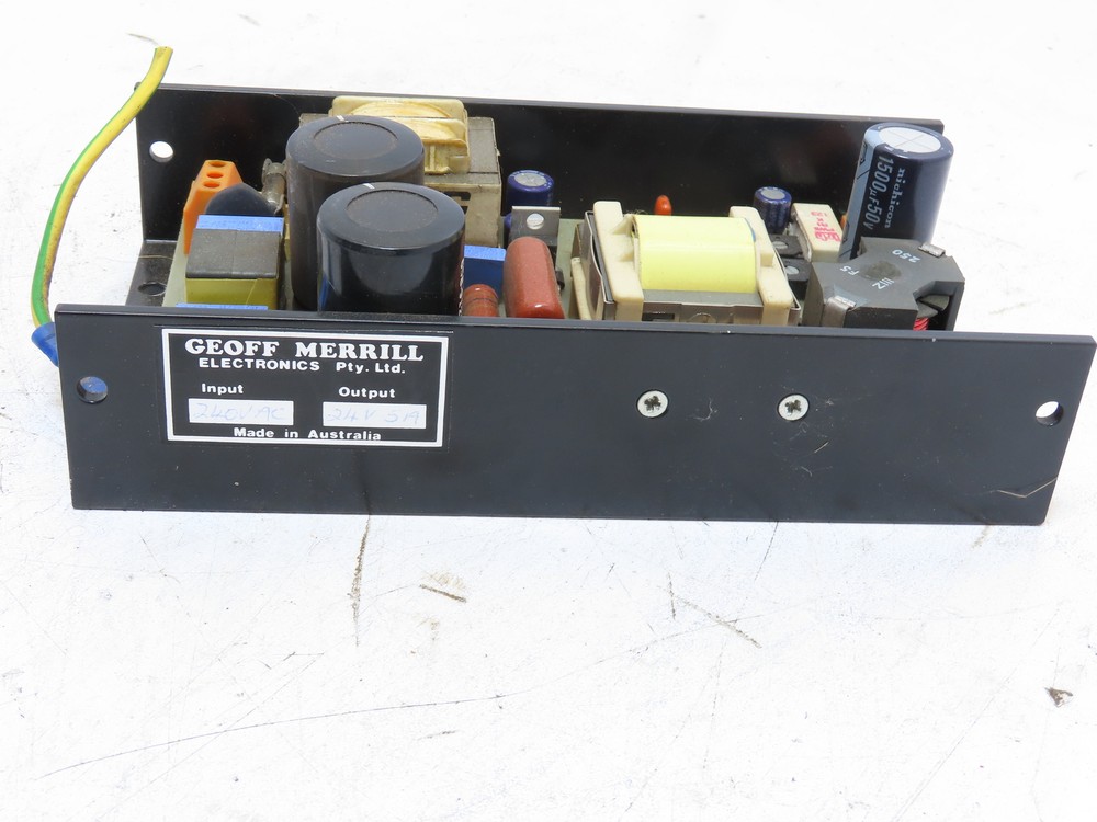 Geoff Merrill 24V VDC 5A Output Power Supply 240V AC Input