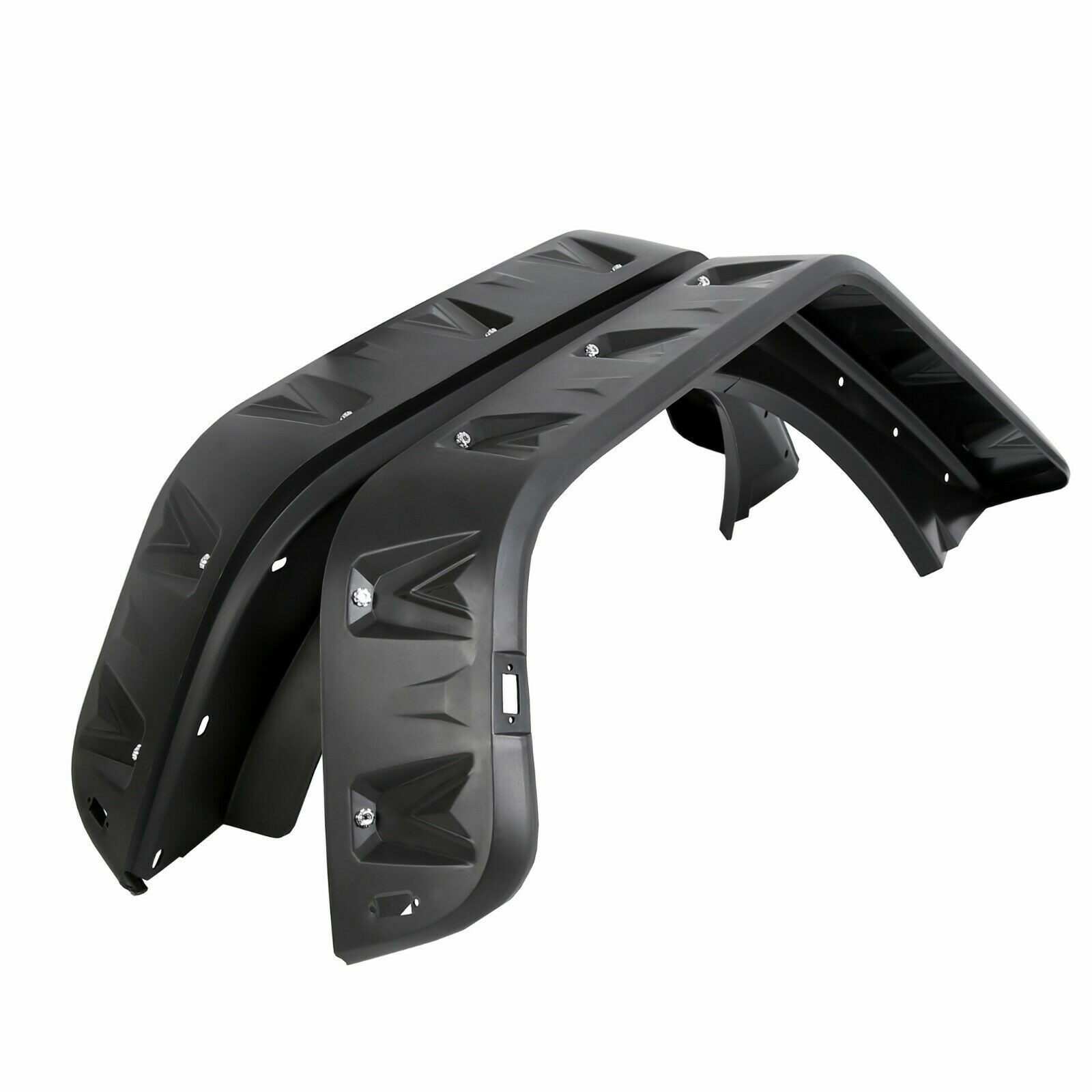 For 07-18 Jeep Wrangler JK Pocket Rivet Style Smooth Fender Flares w/LED 4PCS