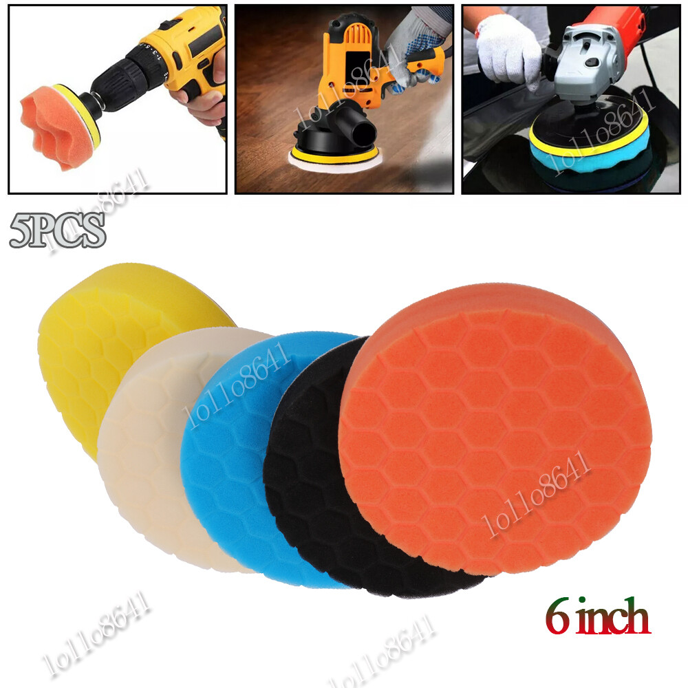 Buffing Sponge Pads,5x Cutting Polishing Pad For Car Buffer Polisher Compounding