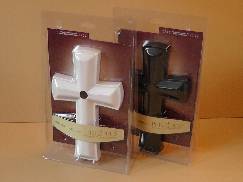 MEIRA Light Cross SILVER (motion sensor controlled 10" illuminating wall cross)