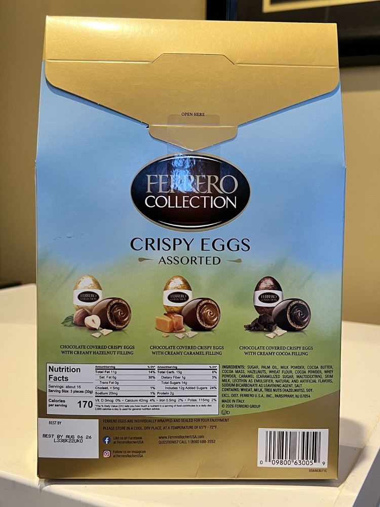 Ferrero Collection Crispy Chocolate Eggs Variety Pack, 50 ct