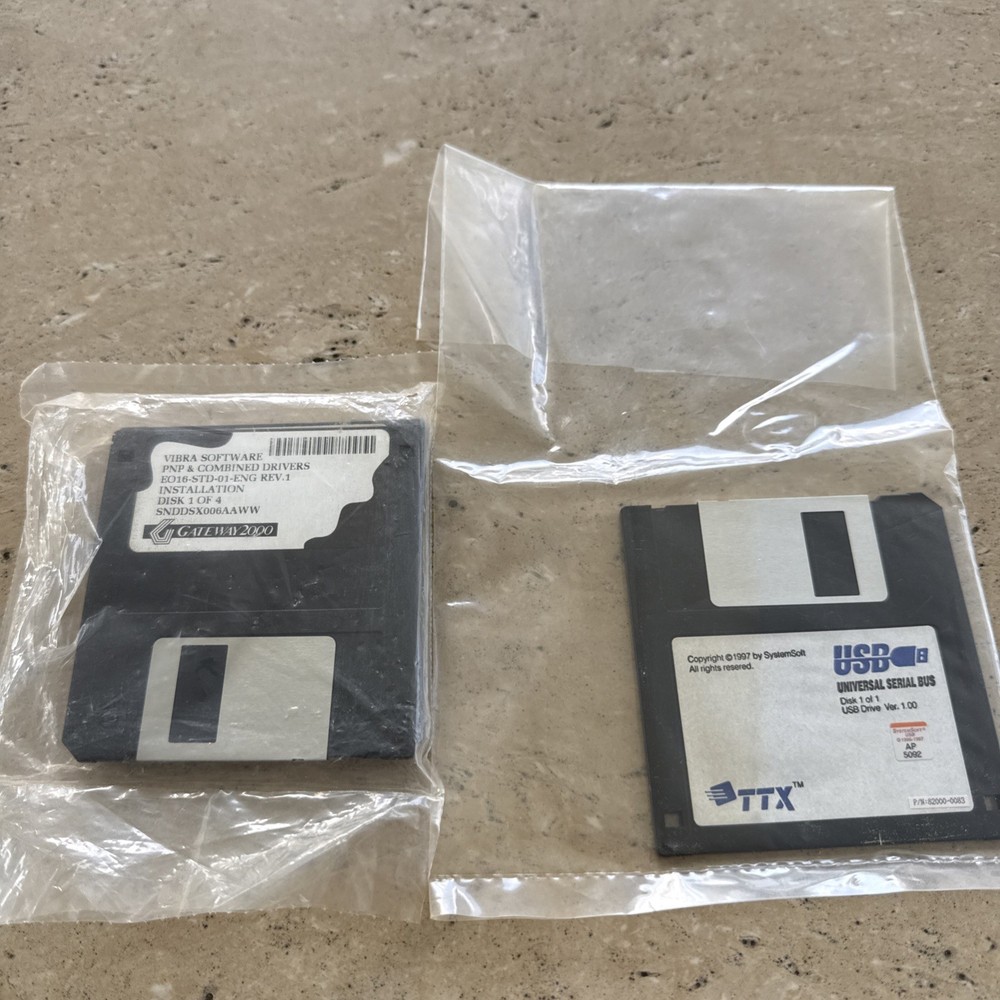 Gateway 2000 Vibra Software PNP & Combined Drivers 4/4 & TTX USB Floppy Disk