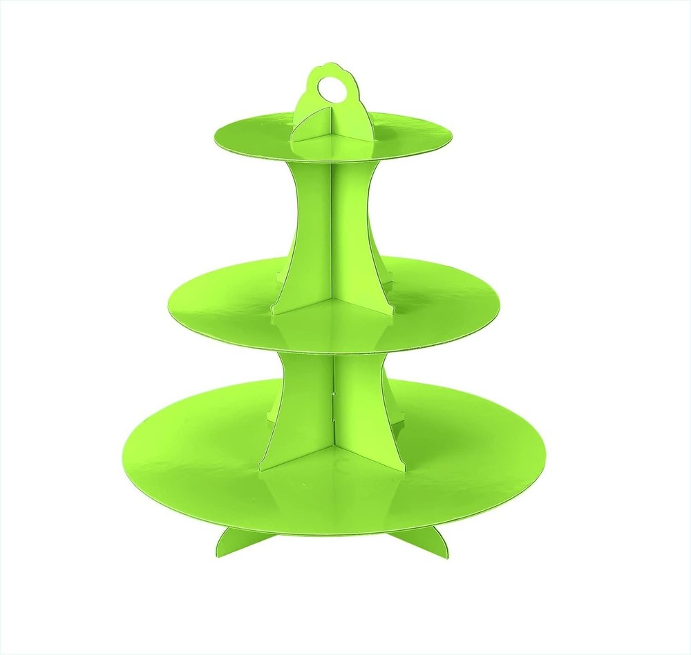 Space-Saving 3-Tier Cupcake Tower - Easy Assembly, For Birthday & Tea Parties