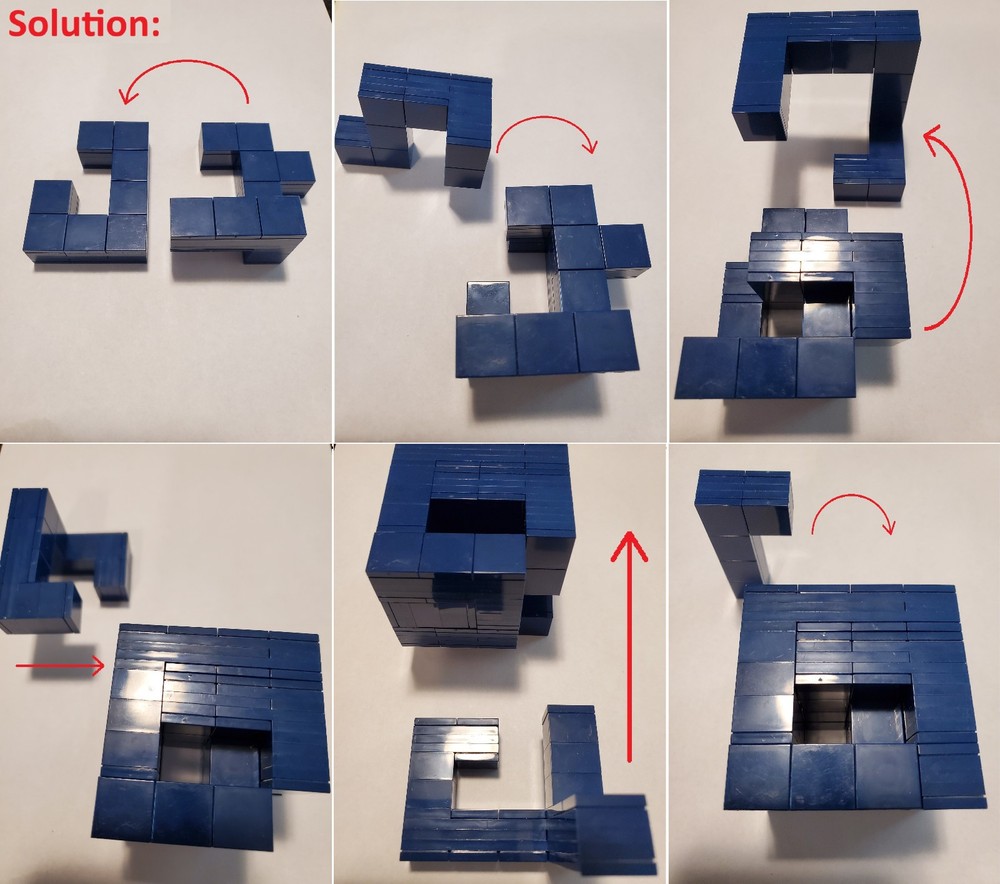 100% Lego Cube Puzzle, Brain Teaser