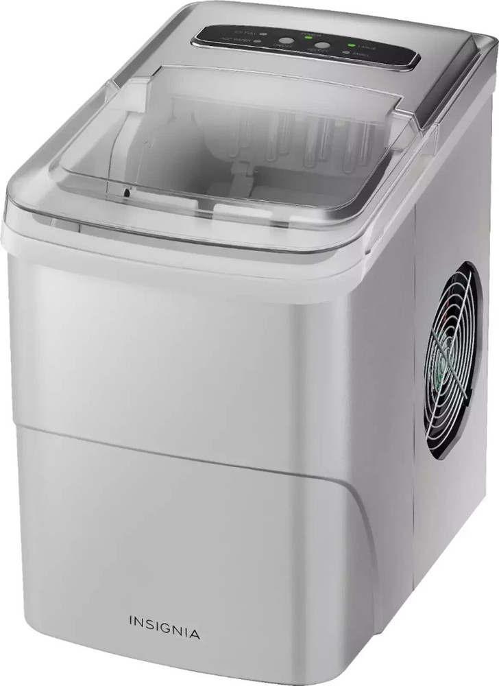 Insignia - Portable Ice Maker with Auto Shut-Off - Silver