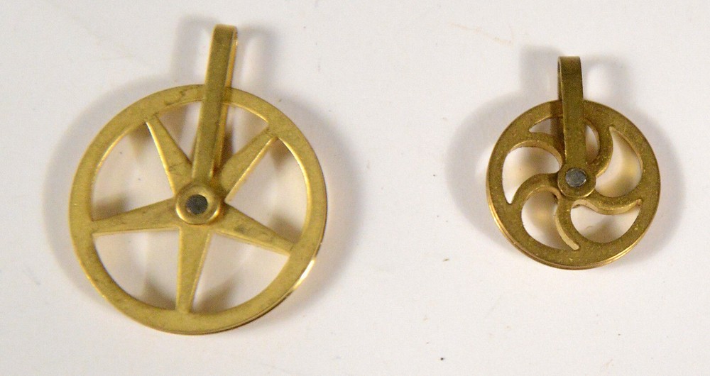 Miniature Vienna Regulator Clock Pulley, Curved Spoke