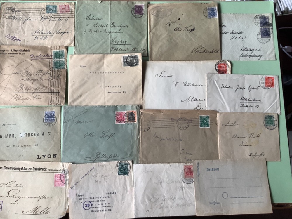 Germany vintage postal covers 16 items   Ref A1831