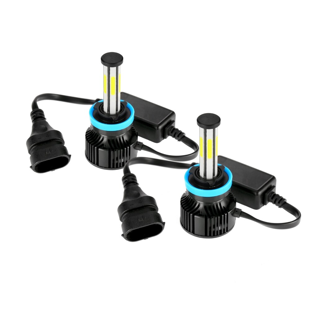6-sides H11/H9/H8 LED Headlight High/Low Beam Bulbs Super Bright 6500K 3600000LM