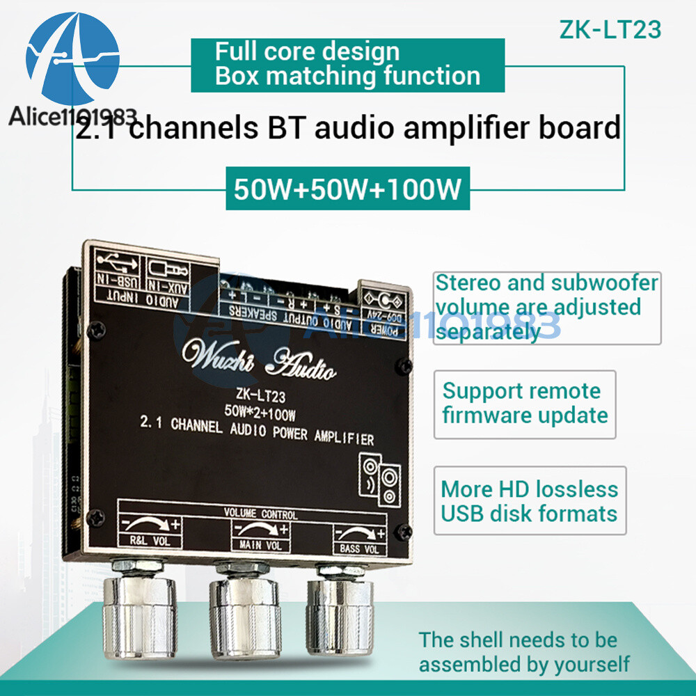 2.1 CH Bluetooth Audio Power Amplifier Board Module Subwoofer TWS Wireless