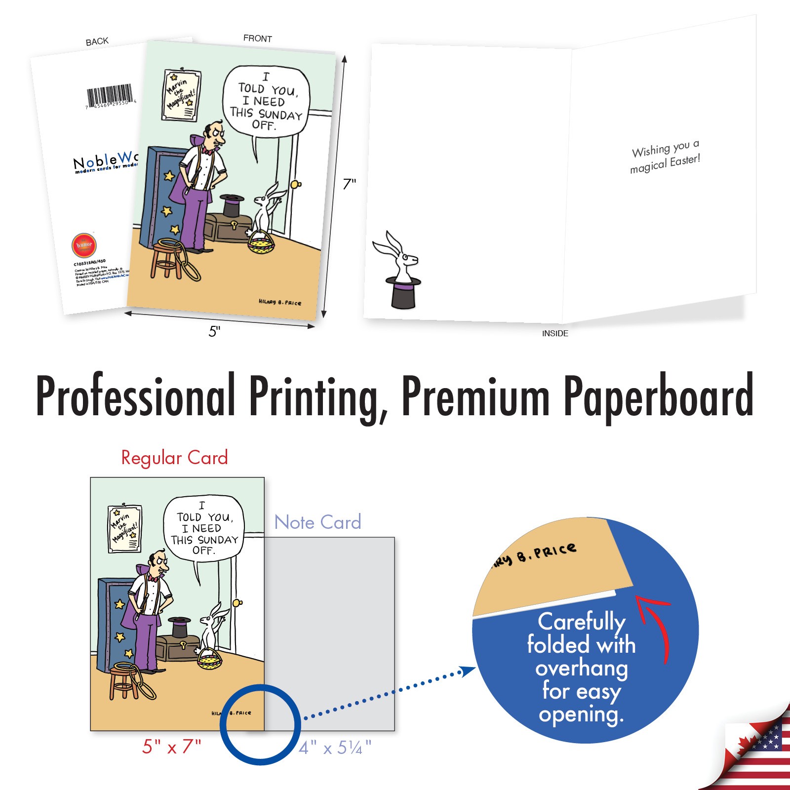 (1 Card) Bunny's Day Off - Funny Easter Greeting Card - NobleWorks C10531EAG