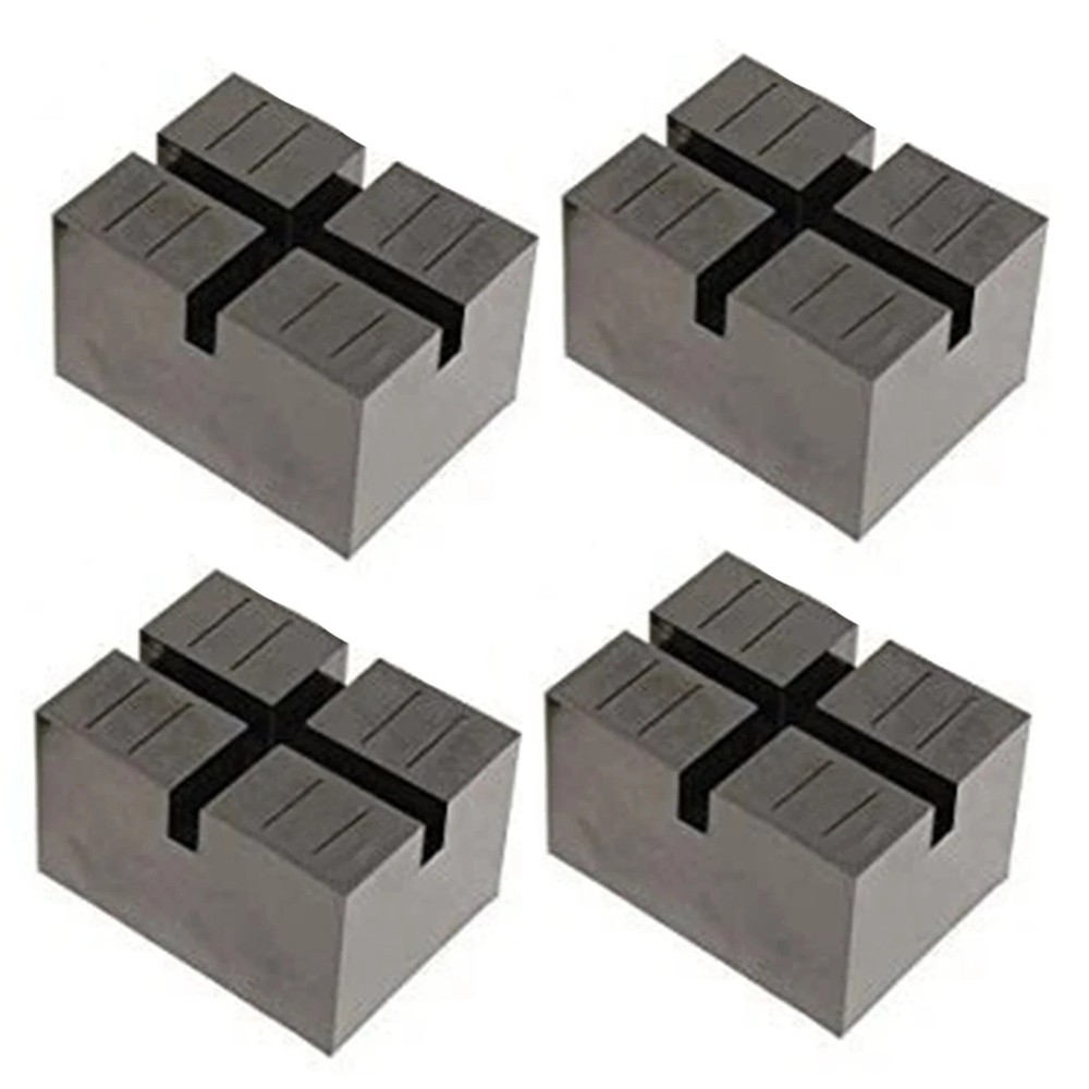 4Pcs Pinch-Weld Blocks Jack Bracket Pad Slotted Frame Guide Rail Clamp Universal