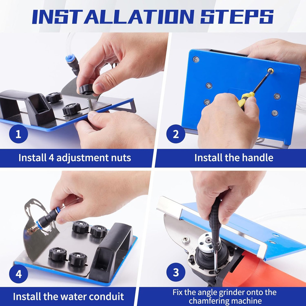 45 Degree Tile Chamfering Tool， Angle Grinder Stand for 45-Degree Chamfer Cuttin