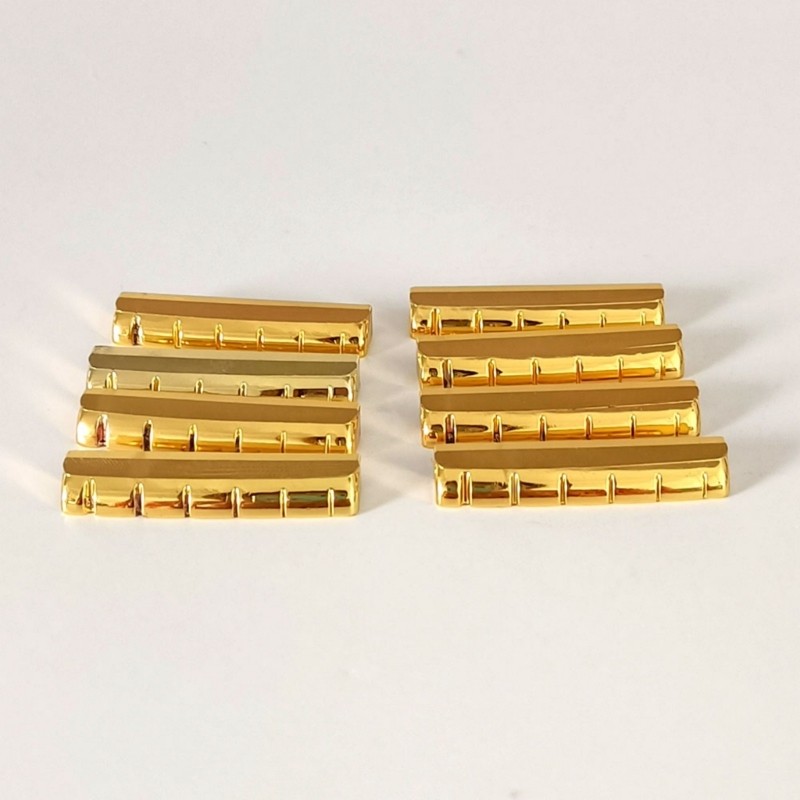 Brass Nut Saddles Set for Guitar Upgrade Includes 6 String Pegs and Component