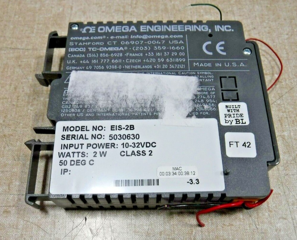 Omega Engineering EIS-2B iServer MicroServer Signal Condition Controller
