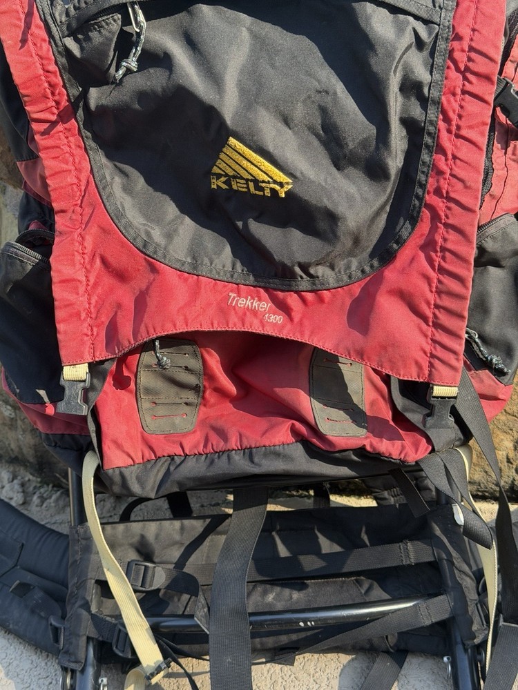 Kelty Trekker 4300 External Frame Hiking Backpack Red Black