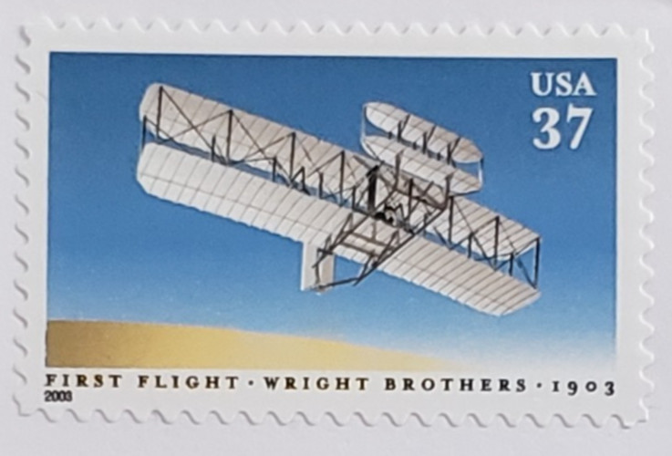 2003-P First Flight Commemorative Proof Half Dollar with US Stamps - Nice! W8